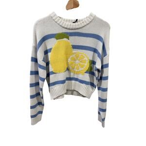 Freshman 1996 Lemon Stripes Summer Sweater Small
